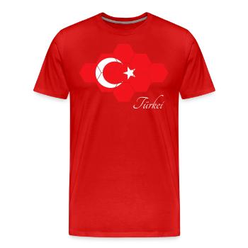 Türkei - Männer Premium Bio T-Shirt - Rot - Vorne - Damien (186cm)