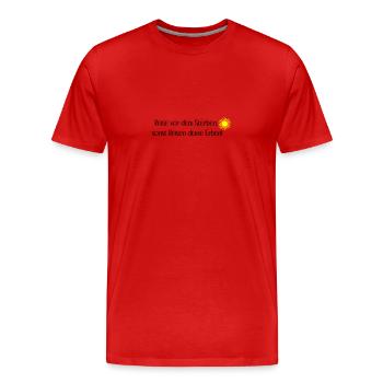 Journey before dying - Men's Premium Organic T-Shirt - red - Front - Damien (186cm)