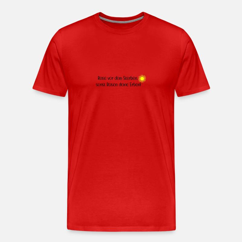 Reise vor dem Sterben - Männer Premium Bio T-Shirt - Rot