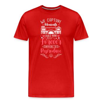 Fotograf Bild - Männer Premium Bio T-Shirt - Rot - Vorne - Damien (186cm)
