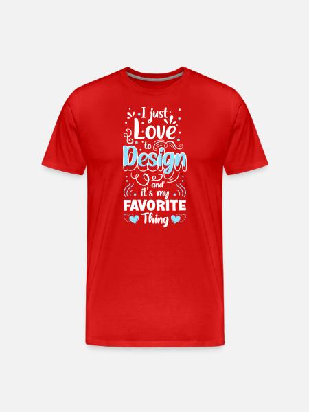 Illustrator Draughtsman Drawing - Men's Premium Organic T-Shirt - red