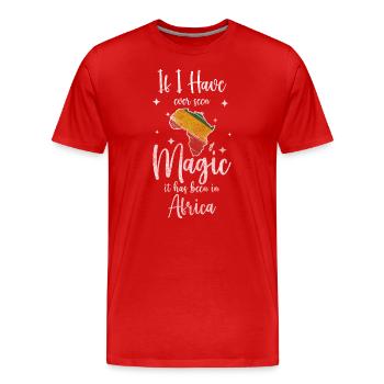 Afrique Continent Animaux - T-shirt bio Premium Homme - rouge - Devant - Damien (186cm)