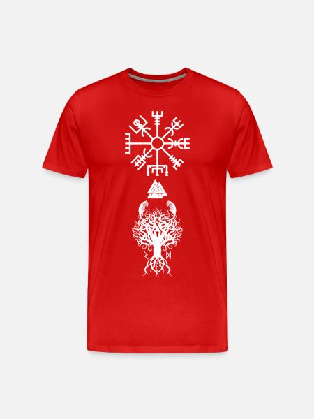 Yggdrasil - Männer Premium Bio T-Shirt - Rot