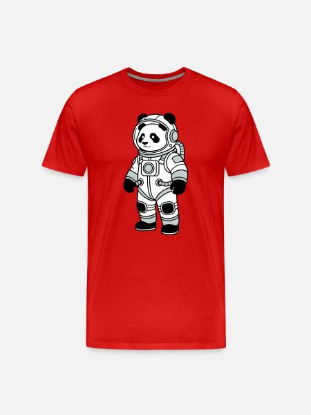 Combinaison spatiale panda bear - T-shirt bio Premium Homme - rouge