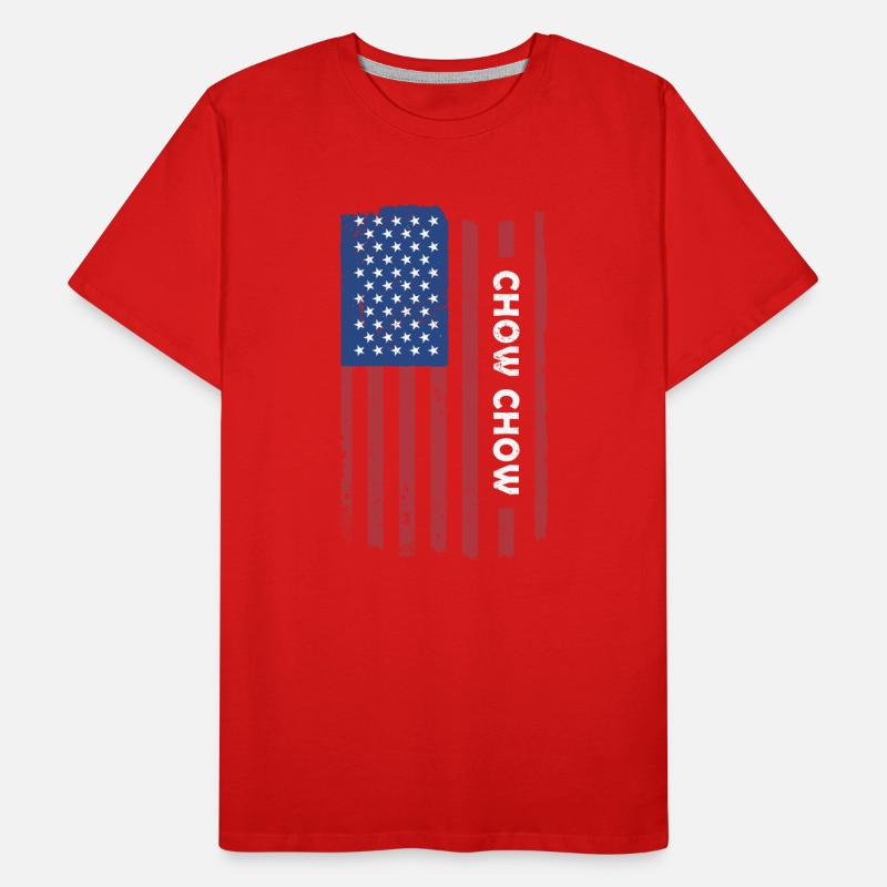 Drapeau Chow Chow Us T-shirt bio Premium Homme