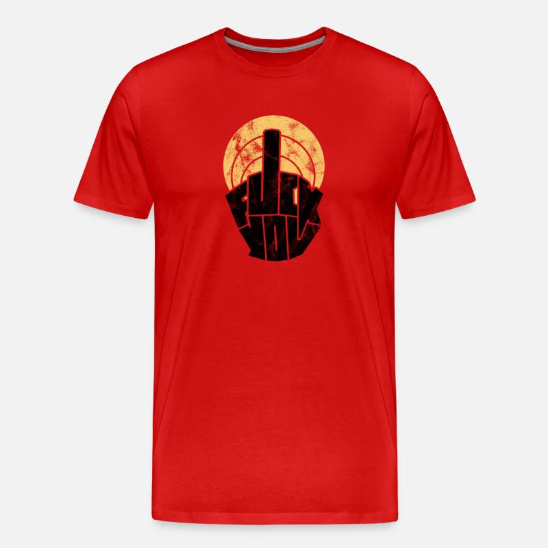 Fick dich - Männer Premium Bio T-Shirt - Rot
