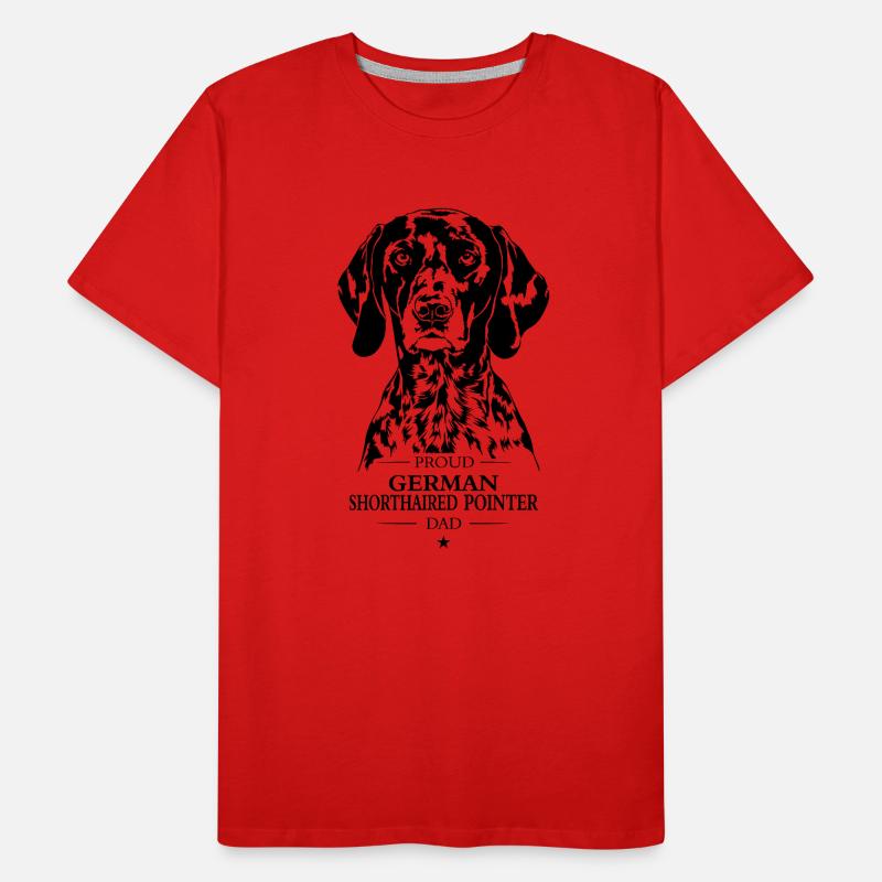 German Shorthaired Pointer Dad Hunde Hund Wilsigns Männer Premium Bio T-Shirt