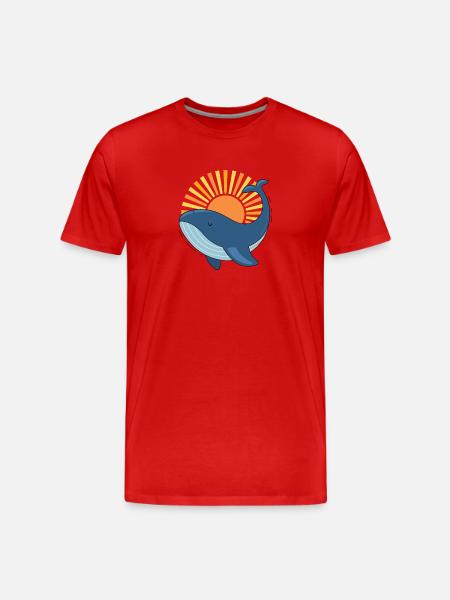 Baleine et soleil - T-shirt bio Premium Homme - rouge
