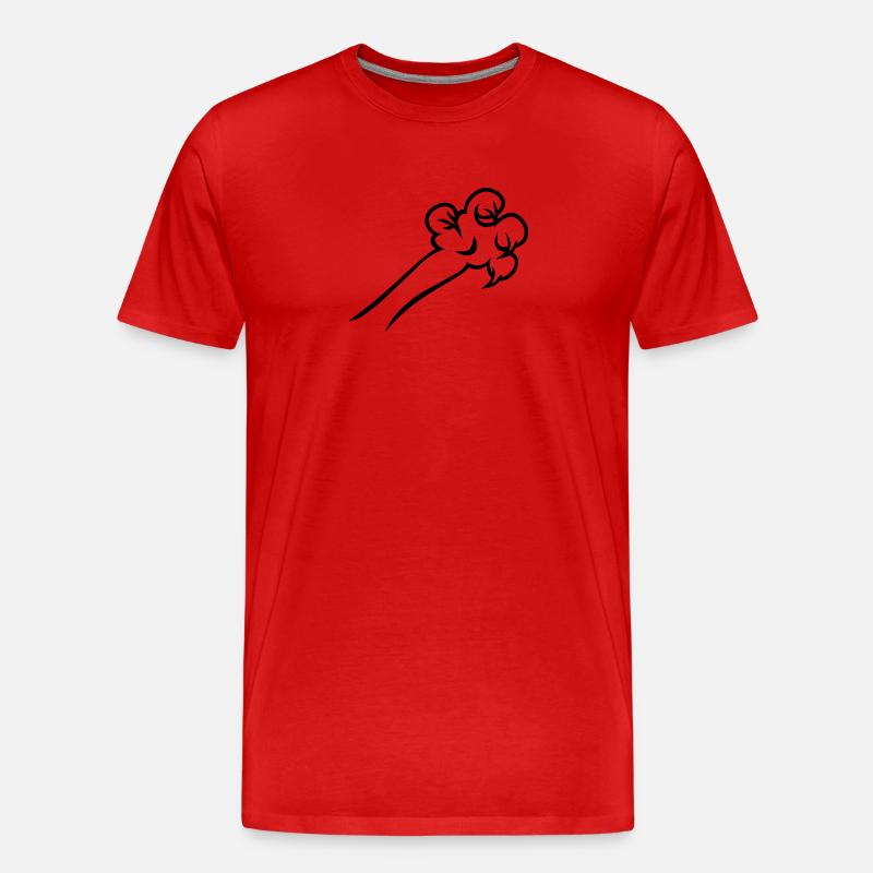claws / Krallen (1c) - Männer Premium Bio T-Shirt - Rot