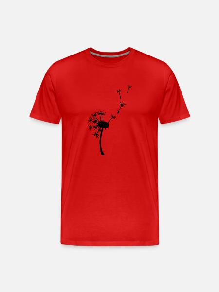 Pusteblume - Männer Premium Bio T-Shirt - Rot