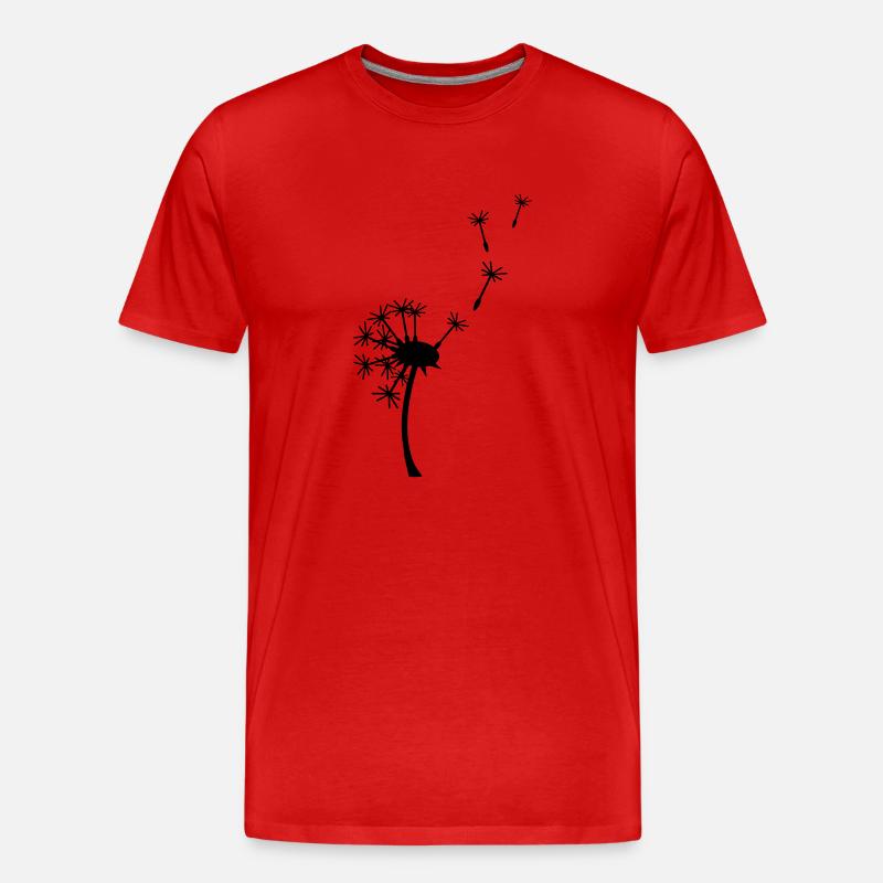 Pusteblume - Männer Premium Bio T-Shirt - Rot