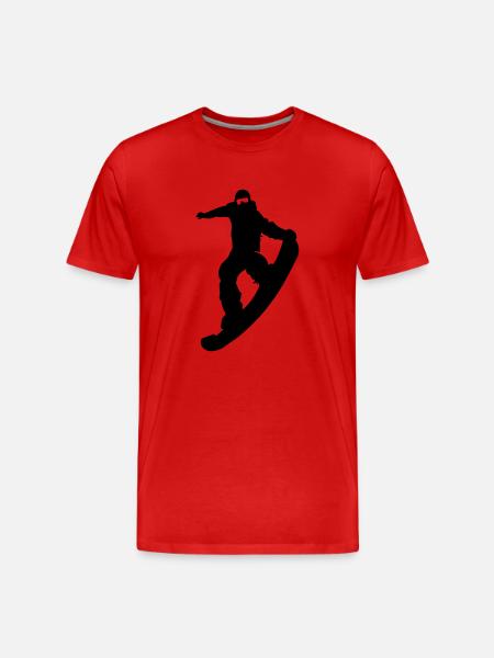 snowboarder nosegrip - Männer Premium Bio T-Shirt - Rot