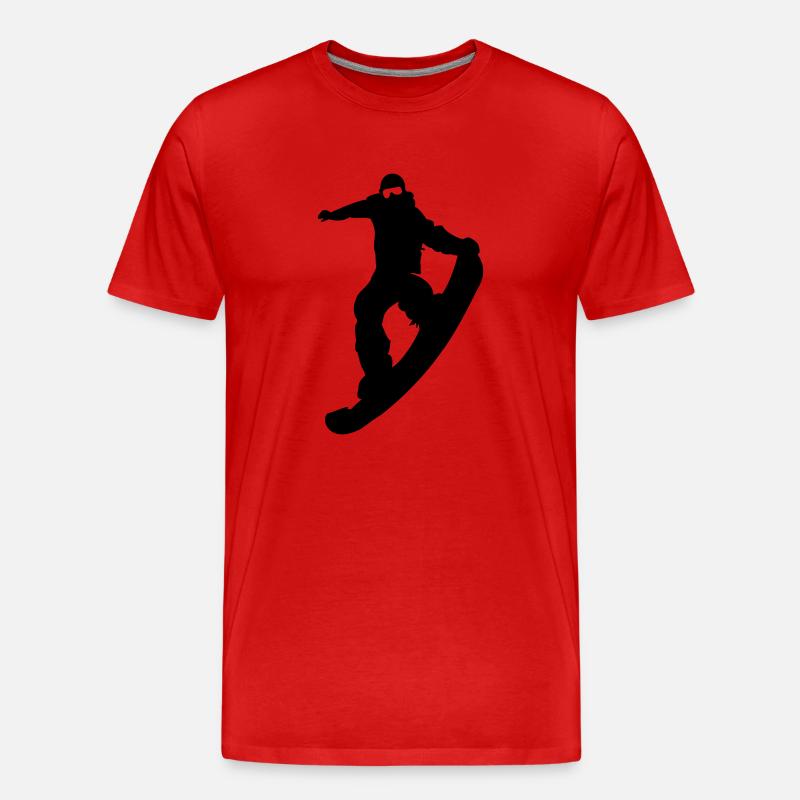 snowboarder nosegrip - Männer Premium Bio T-Shirt - Rot