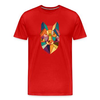 Fox - Men's Premium Organic T-Shirt - red - Front - Damien (186cm)