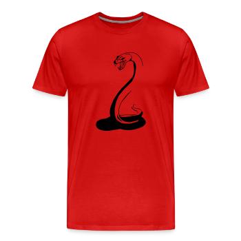 serpent - T-shirt bio Premium Homme - rouge - Devant - Damien (186cm)