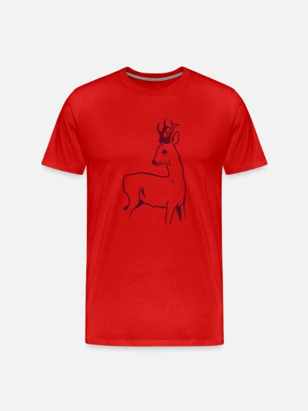 Roebuck - Men's Premium Organic T-Shirt - red