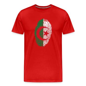 Algérie - T-shirt bio Premium Homme - rouge - Devant - Damien (186cm)