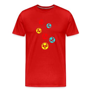 Soccer soccer - Men's Premium Organic T-Shirt - red - Front - Damien (186cm)