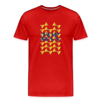Top-Mann Leeds - Männer Premium Bio T-Shirt - Rot - Vorne - Damien (186cm)