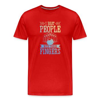Bowling drôle de dicton - T-shirt bio Premium Homme - rouge - Devant - Damien (186cm)