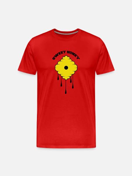 Sweet Honey - Men's Premium Organic T-Shirt - red