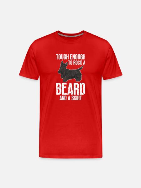 Scottish Terrier Scottie Dog - Men's Premium Organic T-Shirt - red