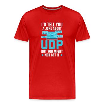 Technical Support Ctrl + Alt + Delete Go Now - Men's Premium Organic T-Shirt - red - Front - Damien (186cm)