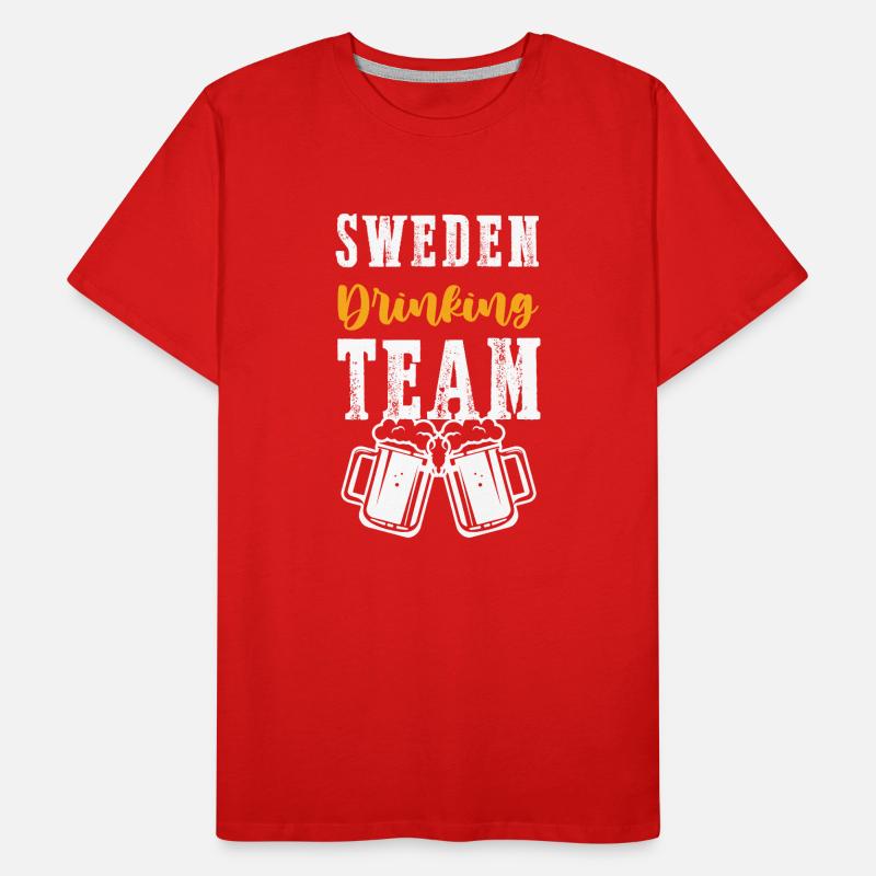 Suède Équipe de consommation d’alcool T-shirt bio Premium Homme