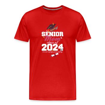 Senior Mom Class of 2024 Graduation Party Proud - Männer Premium Bio T-Shirt - Rot - Vorne - Damien (186cm)