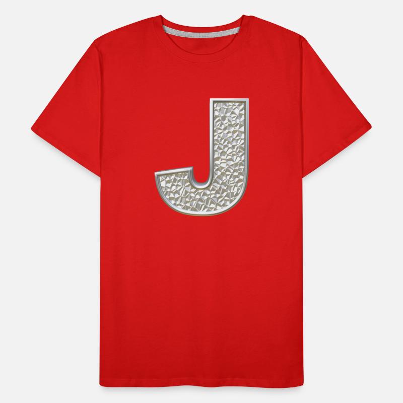 J, lettre, lettre J, initiale, initiale J, monogramme, T-shirt bio Premium Homme
