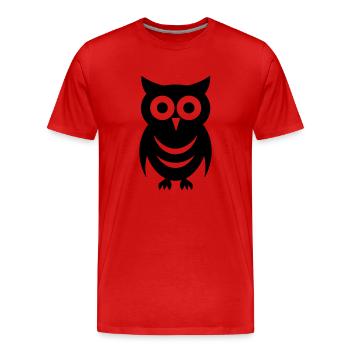 Petite chouette - T-shirt bio Premium Homme - rouge - Devant - Damien (186cm)