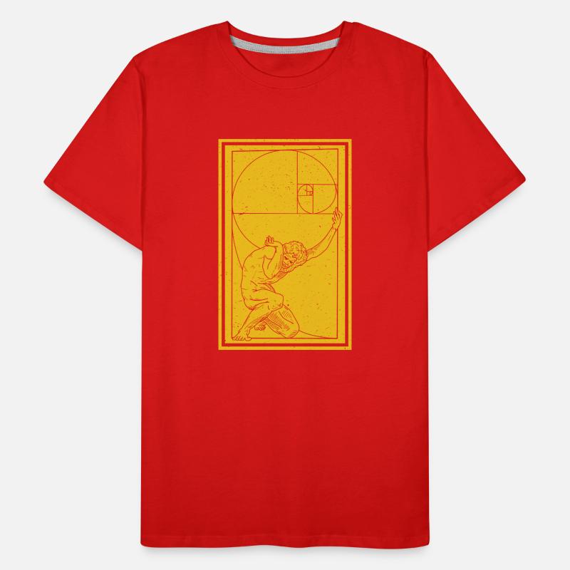 Fibonacci Junst Geometrie Schule Mathe Lehrer Männer Premium Bio T-Shirt