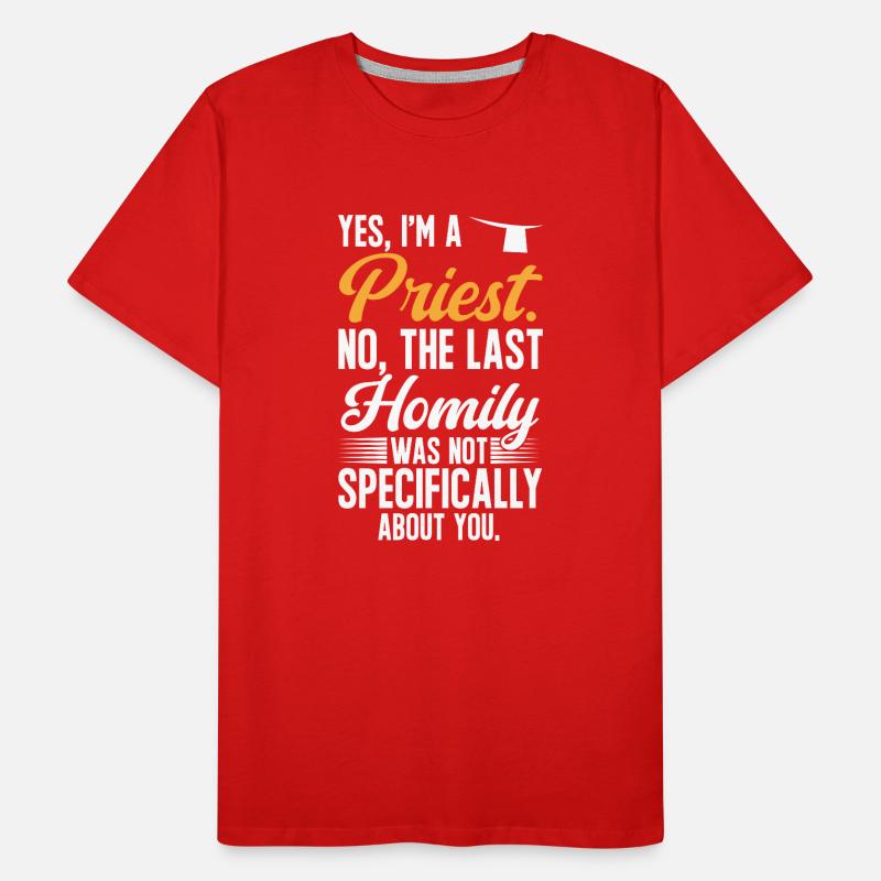 Priest Catholic Christian priest Men's Premium Organic T-Shirt