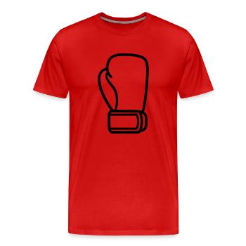 Boxing Glove - Men's Premium Organic T-Shirt - red - Front - Damien (186cm)
