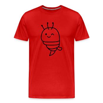 Crevette - T-shirt bio Premium Homme - rouge - Devant - Damien (186cm)