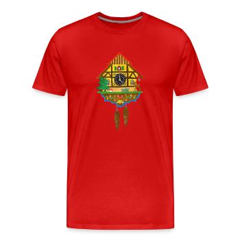 Coucou - T-shirt bio Premium Homme - rouge - Devant - Damien (186cm)