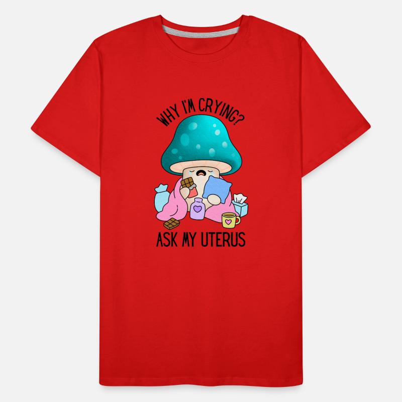 Lustiges Mädchen Problem Periode Kampf Männer Premium Bio T-Shirt