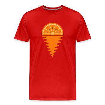 Coucher de soleil orange - T-shirt bio Premium Homme - rouge - Devant - Damien (186cm)