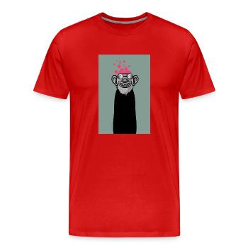 gebacken - Männer Premium Bio T-Shirt - Rot - Vorne - Damien (186cm)