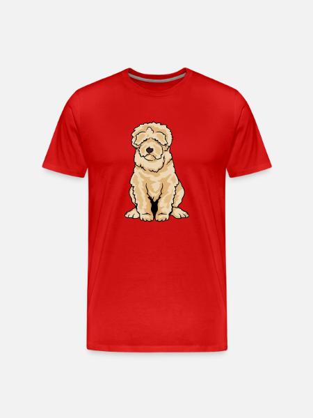 Labradoodle Goldendoodle Doodle Dog - Men's Premium Organic T-Shirt - red