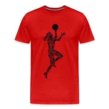 Basketball Player Symbols Women Basketball - Men's Premium Organic T-Shirt - red - Front - Damien (186cm)