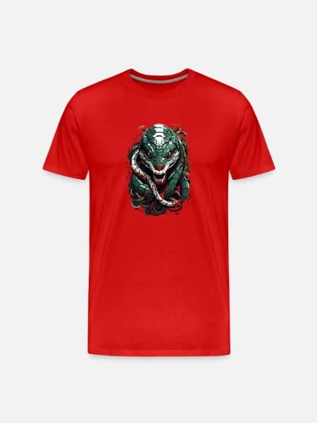 Snake - Men's Premium Organic T-Shirt - red