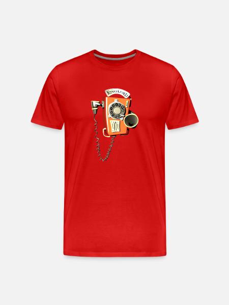Ringlord phone wall phone - Men's Premium Organic T-Shirt - red