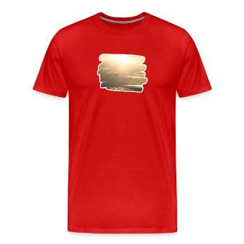 Beach - Männer Premium Bio T-Shirt - Rot - Vorne - Damien (186cm)