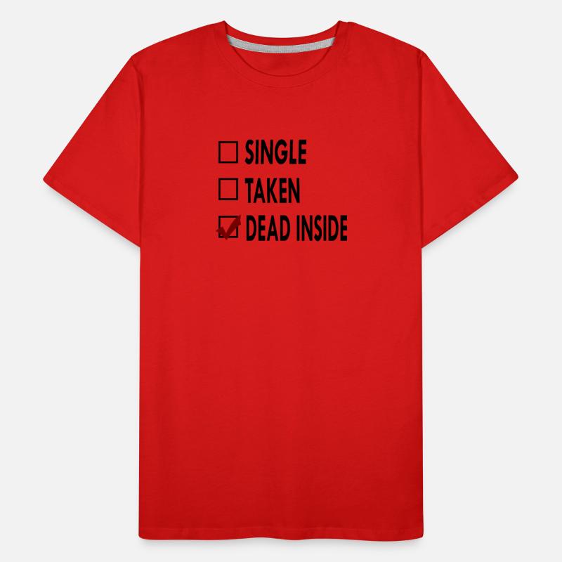 SINGLE noir blanc DEAD T-shirt bio Premium Homme
