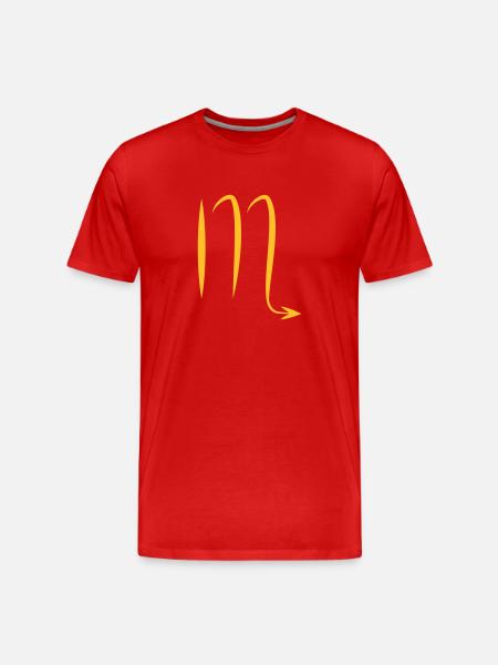 Sternzeichen Skorpion Astrologie - Männer Premium Bio T-Shirt - Rot