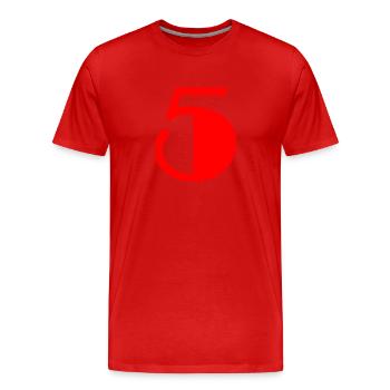 5. 5 YEARS. 5TH ANNIVERSARY. BIRTHDAY 5 YEARS. - Men's Premium Organic T-Shirt - red - Front - Damien (186cm)