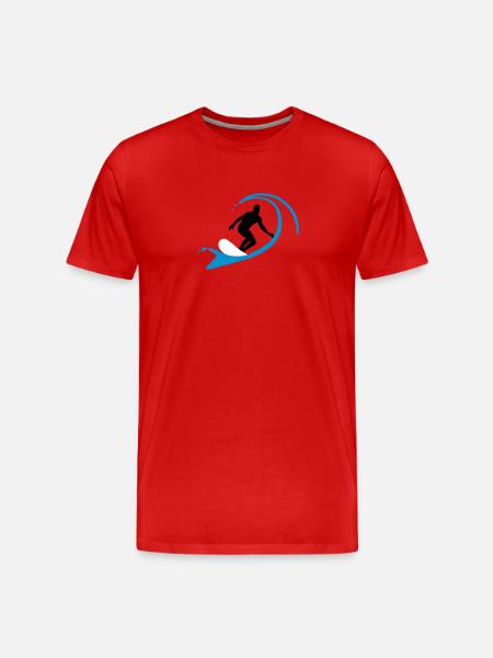 Surfer - Männer Premium Bio T-Shirt - Rot