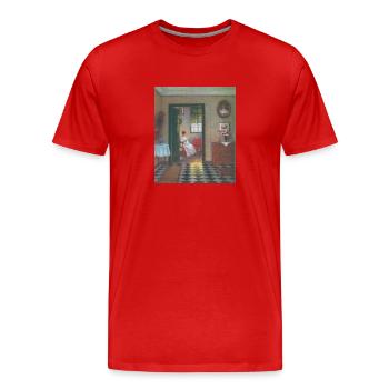 Im Sonnenschein - Männer Premium Bio T-Shirt - Rot - Vorne - Damien (186cm)