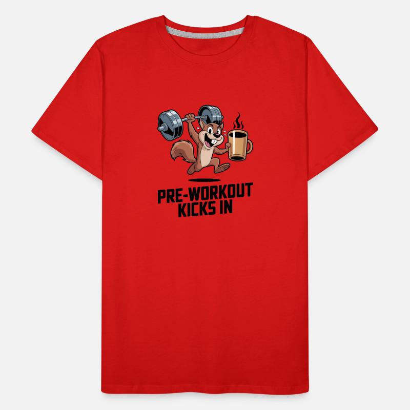 Pre Workout Kicks In Männer Premium Bio T-Shirt
